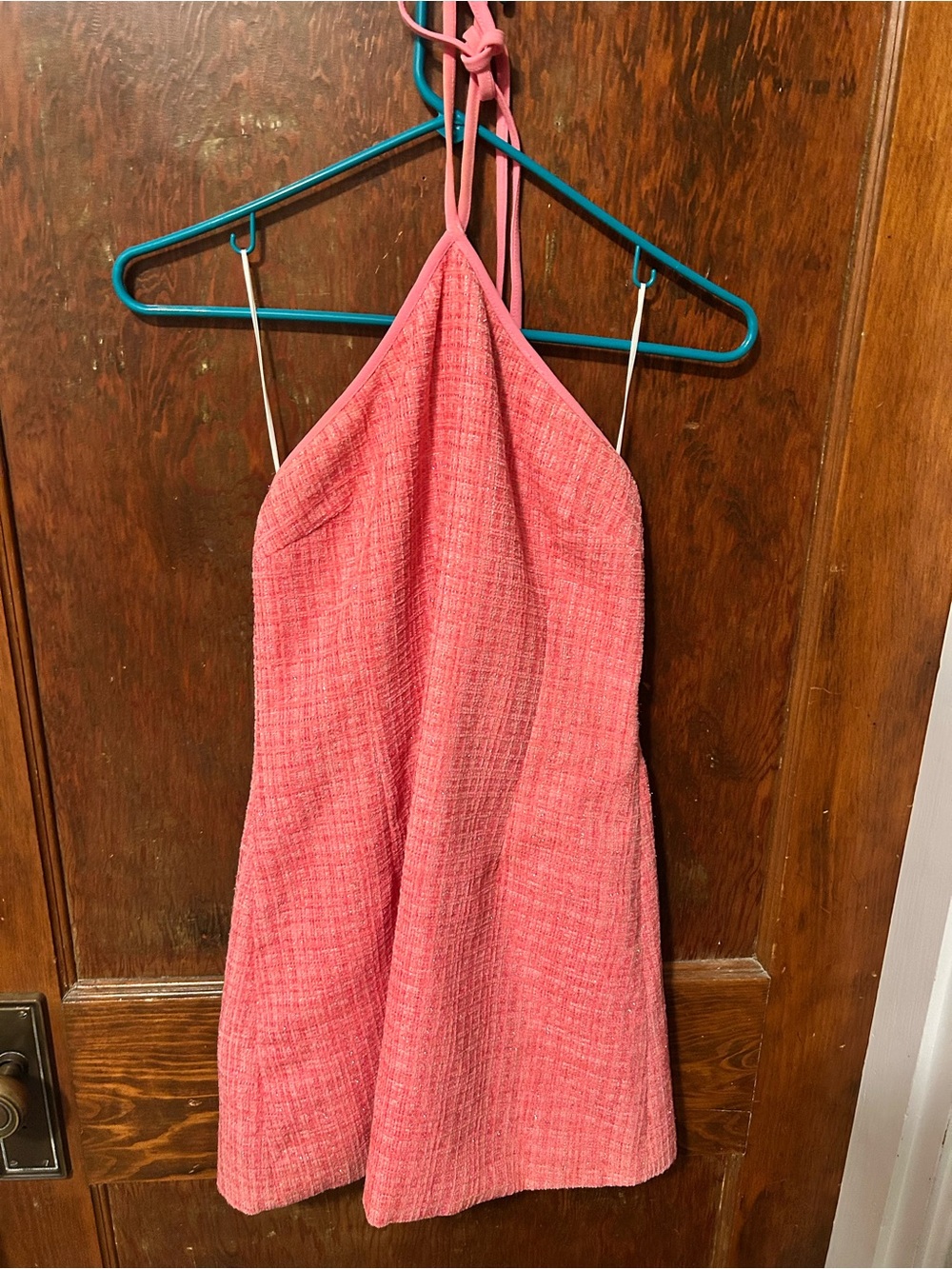 Hello Molly Halter Pink Mini Dress